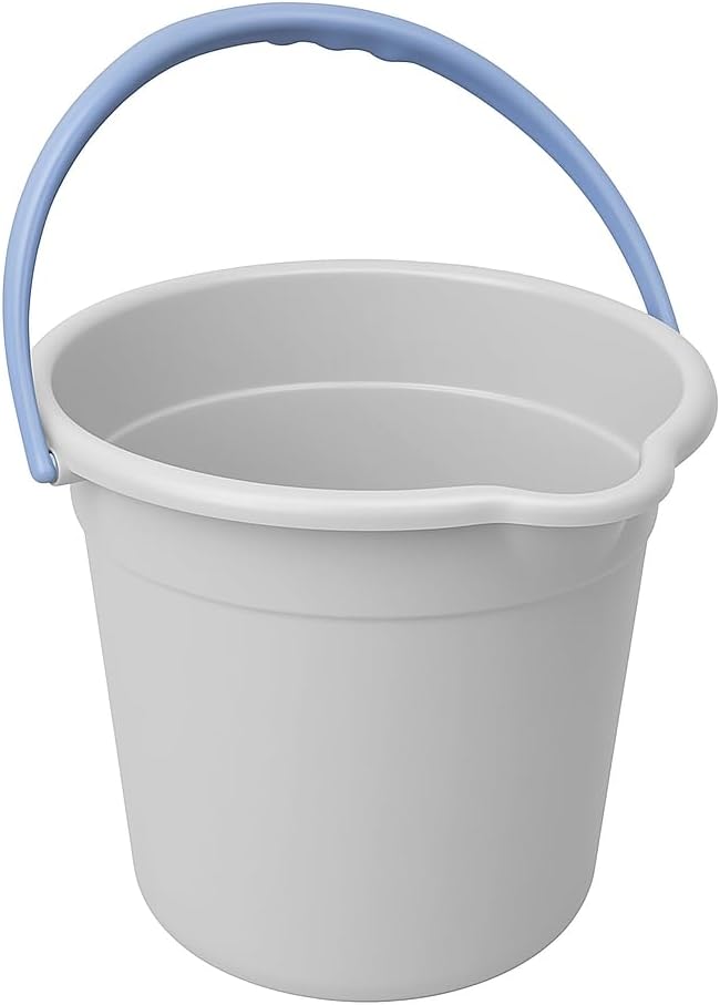 10QT (9.5L) Heavy Duty Sturdy Spout Pail Bucket with Durable Grip Handle for Cleaning, Mopping, Projects, Storage, Paint