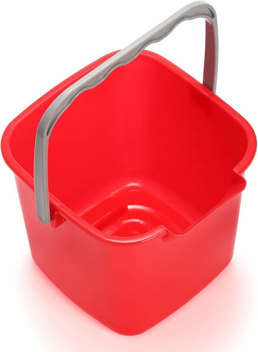 4 Pack Sanitizing Buckets, 3 Quart Small Cleaning Pail, Square Detergent Bucket with Spout and Handle for Home, Offices, School, Commercial Use