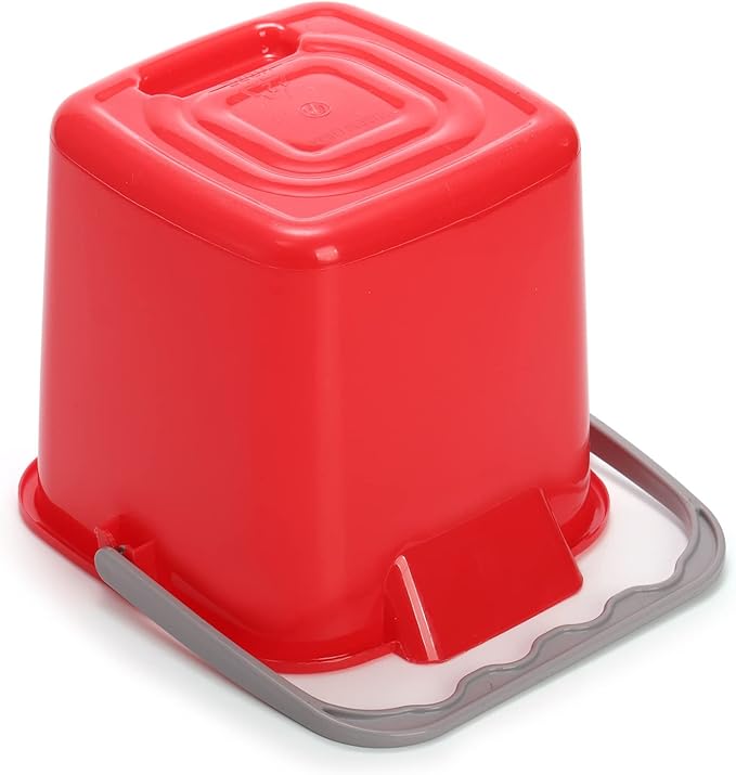 4 Pack Sanitizing Buckets, 3 Quart Small Cleaning Pail, Square Detergent Bucket with Spout and Handle for Home, Offices, School, Commercial Use